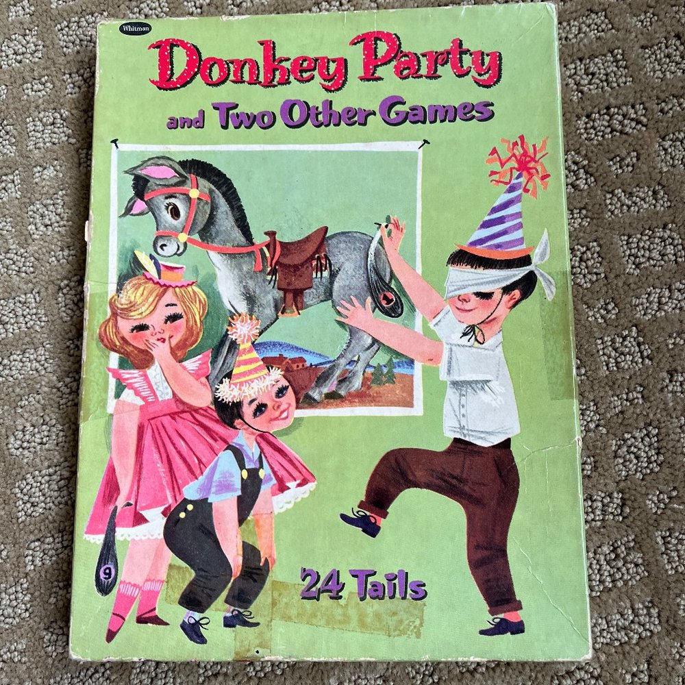 Vintage Party Game "Pin The Tail on The Donkey"